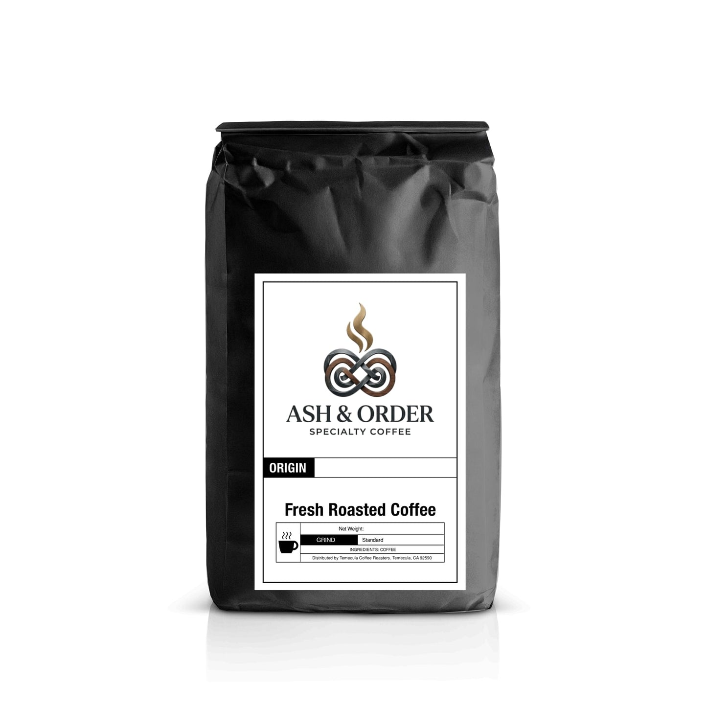 Ash & Order Moonline No. 1 Uganda Rwenzori single origin coffee with brown sugar and caramel notes.